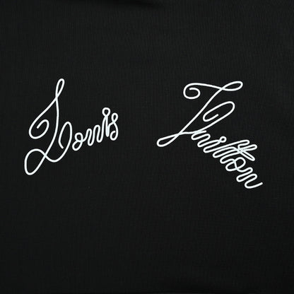 Louis Vuitton Cursive Script Embroidery Hoodie – Black