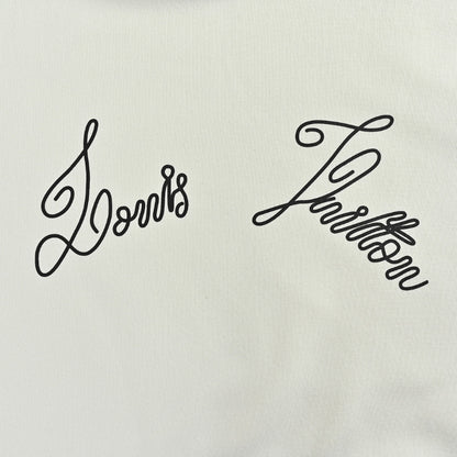 Louis Vuitton Cursive Script Embroidery Hoodie – Cream
