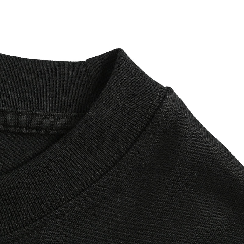 Gucci Black All-Over Script Logo Embroidered Heavyweight Tee