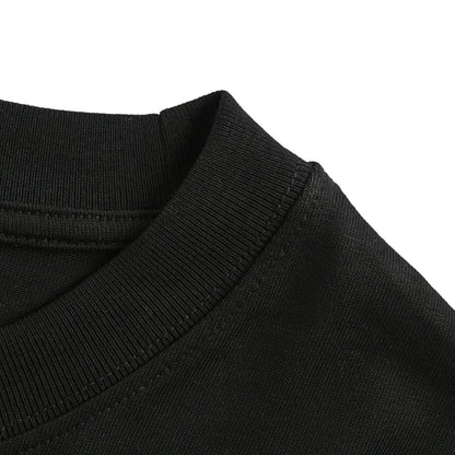 Gucci Black All-Over Script Logo Embroidered Heavyweight Tee
