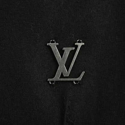 Louis Vuitton Micro Logo Wide-Leg Track Pants — Black