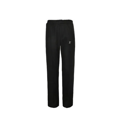 Louis Vuitton Micro Logo Wide-Leg Track Pants — Black