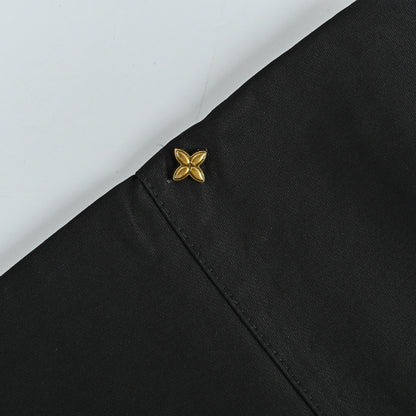 Louis Vuitton Wide-Leg Tailored Trousers — Black