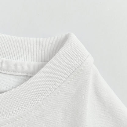 Gucci White Web Stripe Horsebit Graphic Tee