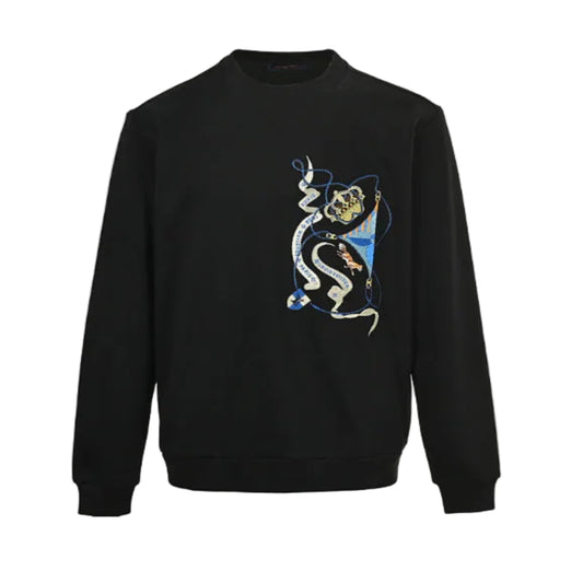 Louis Vuitton Jewel Collage Chest Graphic Sweatshirt – Black