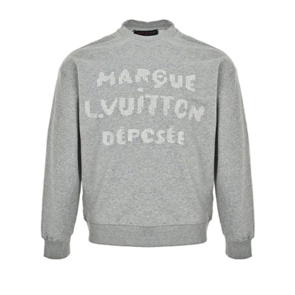 Louis Vuitton Marque Deposee Archive Text Crewneck – Heather Grey