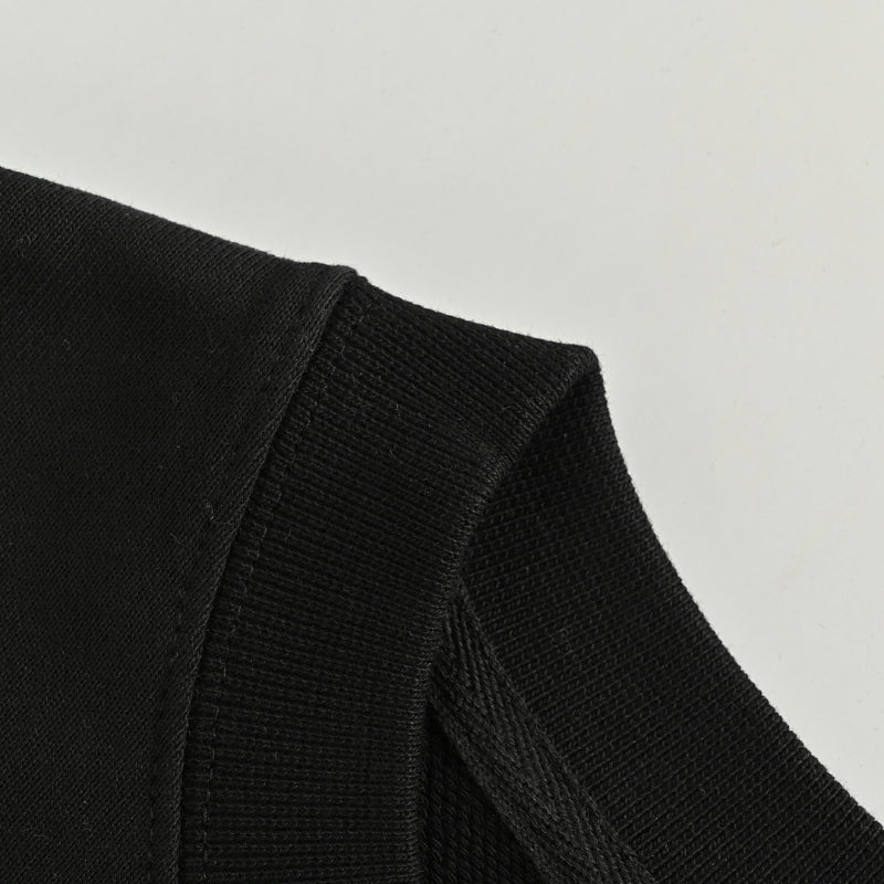 Gucci Black Heavyweight Cotton Crewneck Sweatshirt with Bubble Letter Wordmark