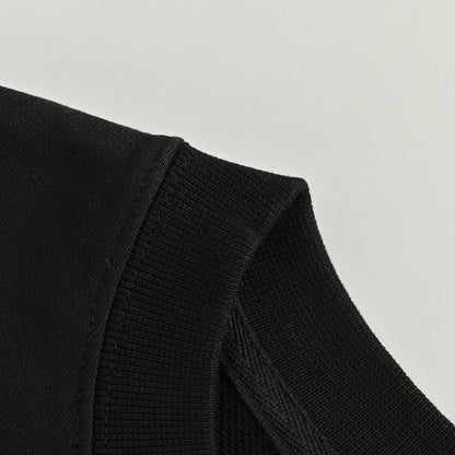Gucci Black Heavyweight Cotton Crewneck Sweatshirt with Bubble Letter Wordmark