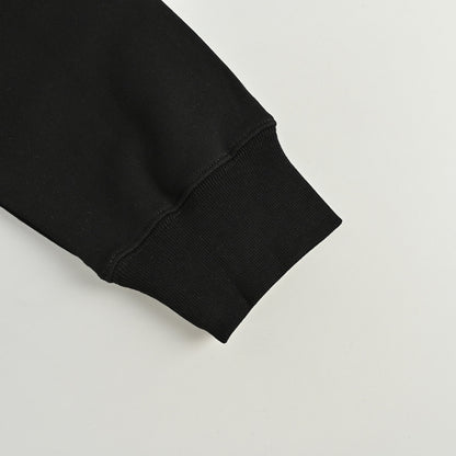 Gucci Black Heavyweight Cotton Crewneck Sweatshirt with Bubble Letter Wordmark
