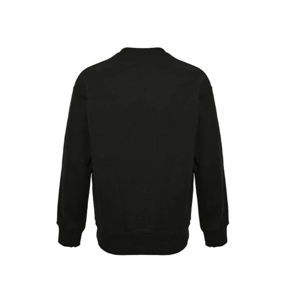 Gucci Black Heavyweight Cotton Crewneck Sweatshirt with Bubble Letter Wordmark