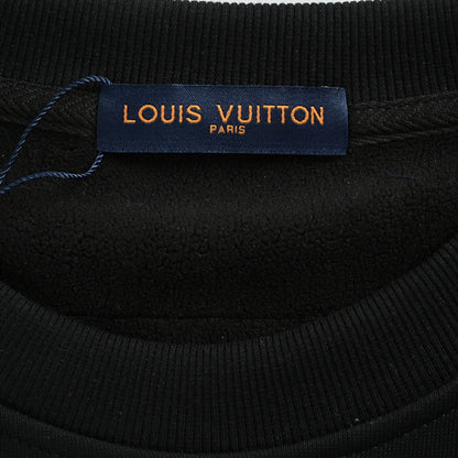 Louis Vuitton Monogram Flower Low-Drop Embroidery Sweatshirt – Black