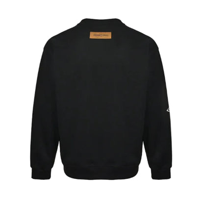 Louis Vuitton Monogram Flower Low-Drop Embroidery Sweatshirt – Black