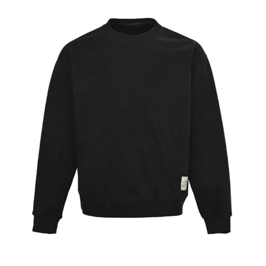 Louis Vuitton Leather Label Minimal Sweatshirt – Black
