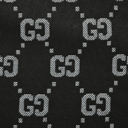 Gucci Black GG Jacquard Knit Polo
