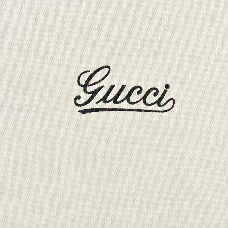 Gucci Off-White All-Over Script Logo Print Heavyweight Tee