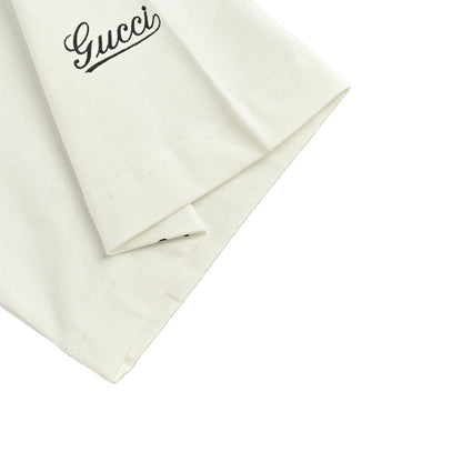 Gucci Off-White All-Over Script Logo Print Heavyweight Tee