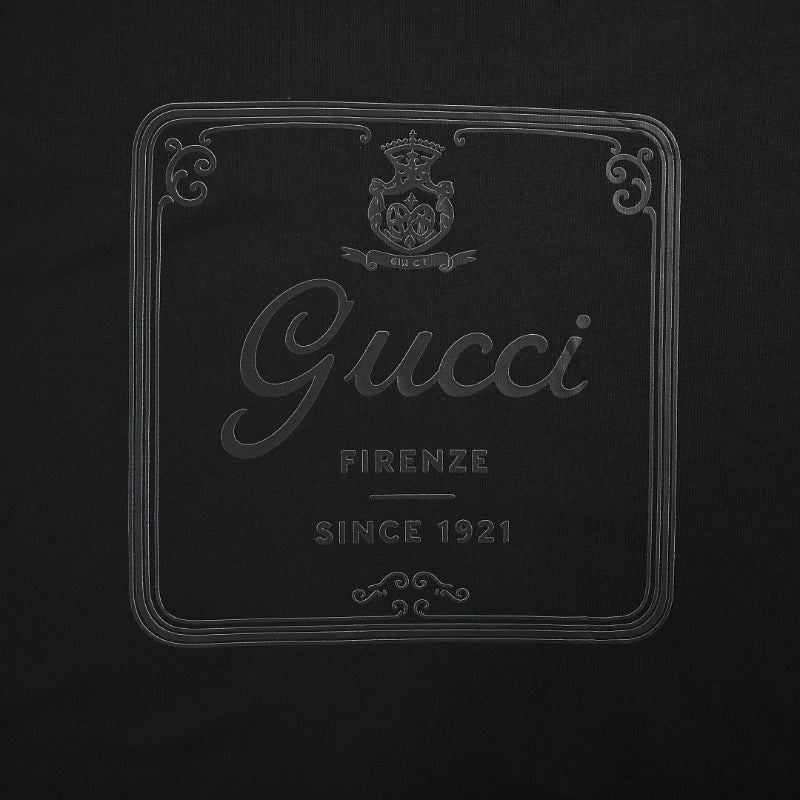 Gucci Black Tonal Heritage Label Graphic Tee