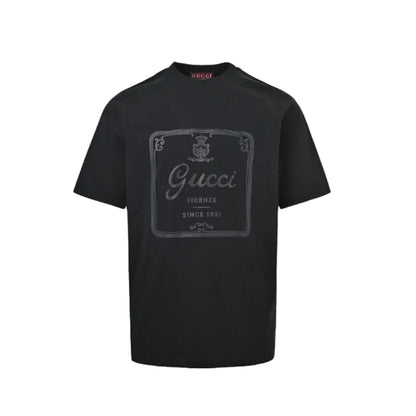 Gucci Black Tonal Heritage Label Graphic Tee