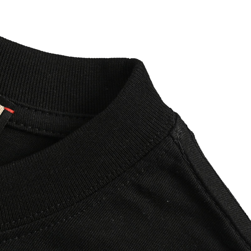 Gucci Black Rainbow Gradient Wordmark Lightning Bolt Heavyweight Tee
