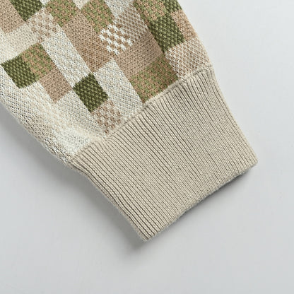 Louis Vuitton Pixel Camo Damier Jacquard Knit Sweater – Sand Multi