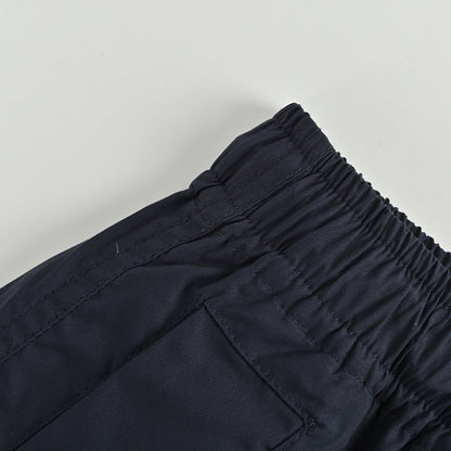 Gucci Navy Wide-Leg Nylon Trousers with Drawstring Waist