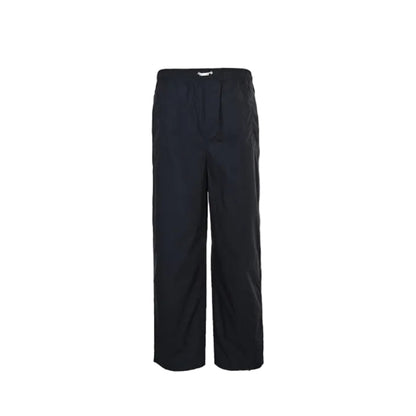 Gucci Navy Wide-Leg Nylon Trousers with Drawstring Waist