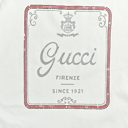 Gucci Ivory Heritage Label Graphic Tee