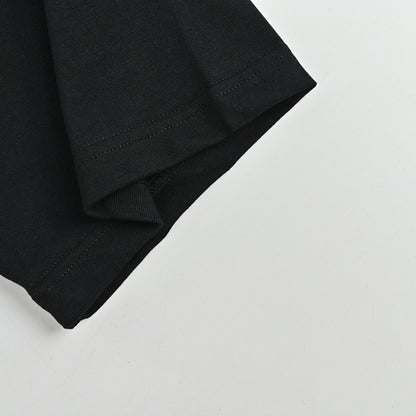 Gucci Black Web Stripe Serif Wordmark Graphic Tee