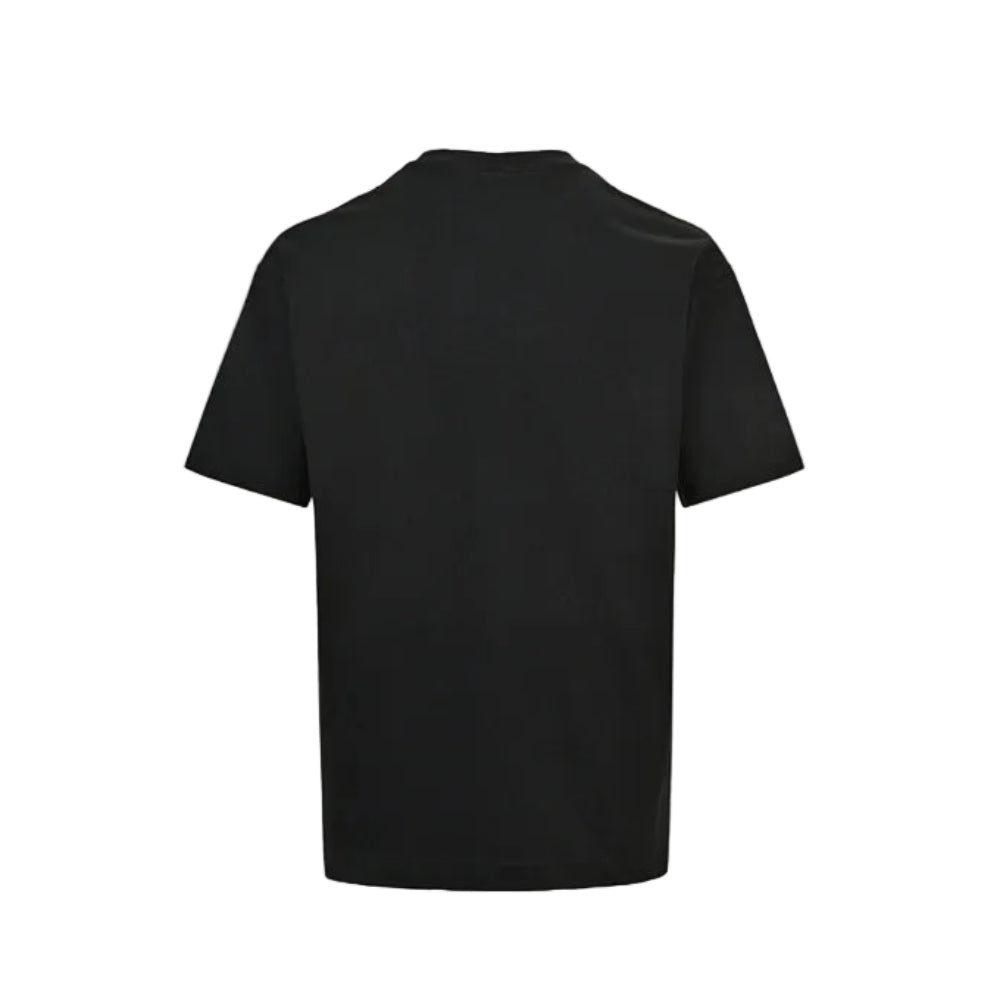 Gucci Black Web Stripe Serif Wordmark Graphic Tee