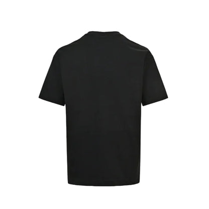 Gucci Black Web Stripe Serif Wordmark Graphic Tee