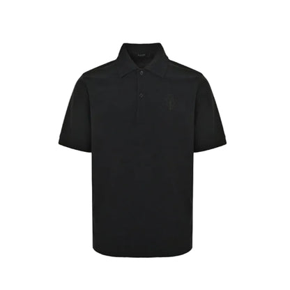 Gucci Black Tonal Crown Embroidered Piqué Polo