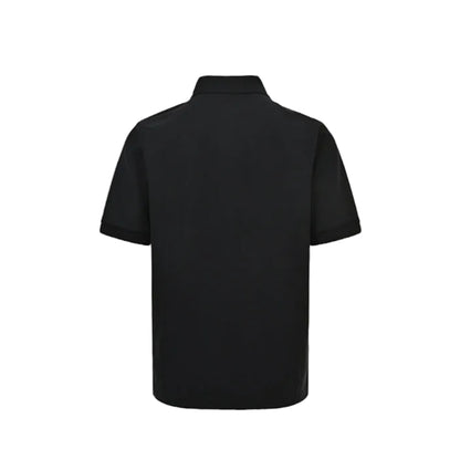 Gucci Black Tonal Crown Embroidered Piqué Polo