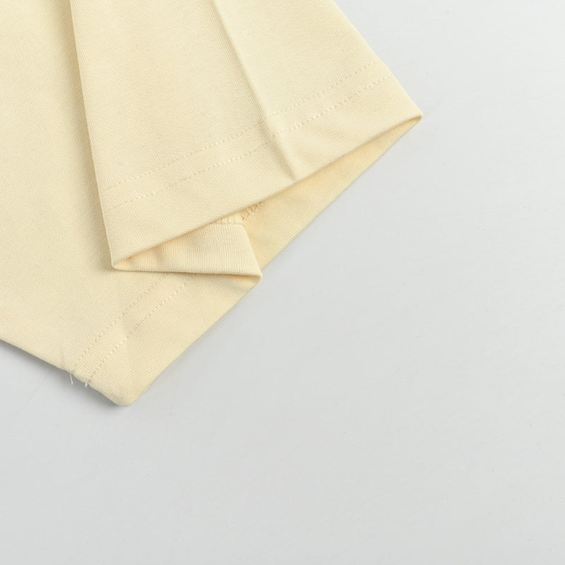 Gucci Butter Yellow Black Kitten Bow Brushstroke Graphic Tee