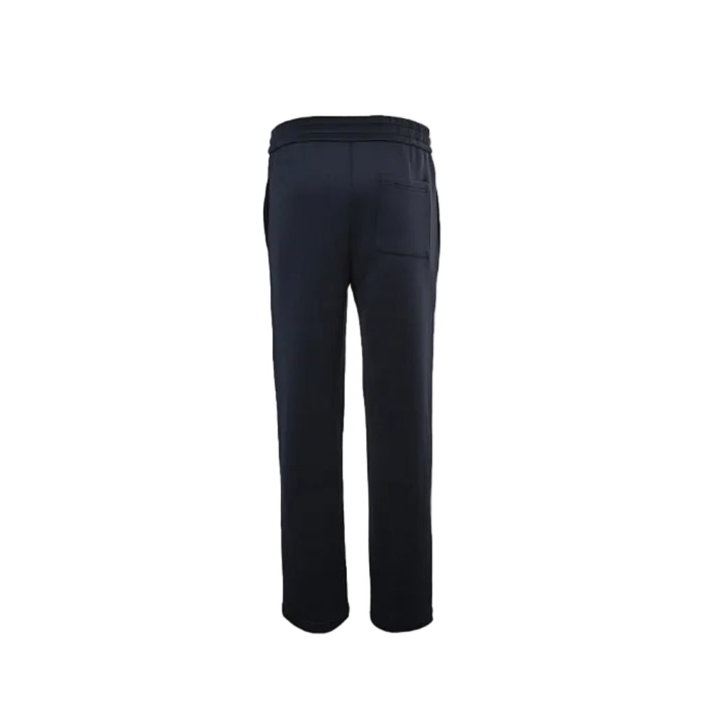 Gucci Navy Knit Jogger Pants with Neon Embroidered Script