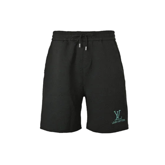 Louis Vuitton Mint Logo Fleece Shorts — Black