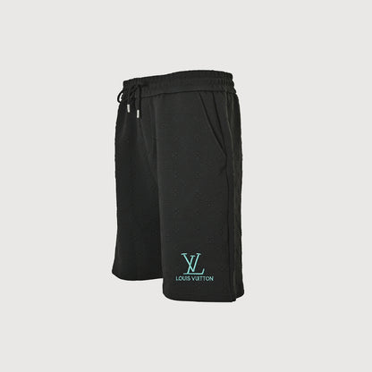 Louis Vuitton Mint Logo Fleece Shorts — Black