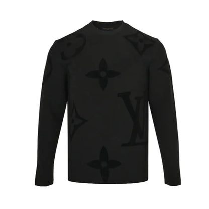 Louis Vuitton Giant Monogram Tonal Jacquard Knit Top – Black