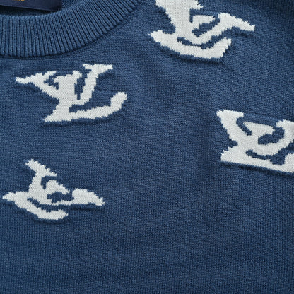 Louis Vuitton Flying Monogram Knit Sweater – Steel Blue