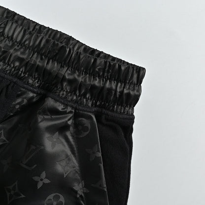 Louis Vuitton Monogram Panel Contrast Shorts — All Black