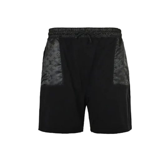 Louis Vuitton Monogram Panel Contrast Shorts — All Black