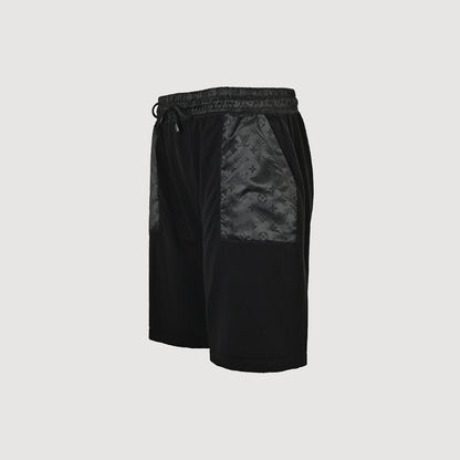 Louis Vuitton Monogram Panel Contrast Shorts — All Black