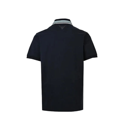 Gucci Navy Stripe-Collar Piqué Polo Shirt
