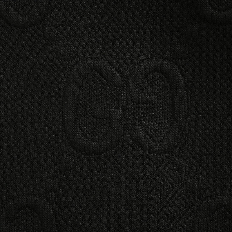 Gucci Black Heavyweight Hooded Full-Zip Jacket with Shoulder Heritage Stripe