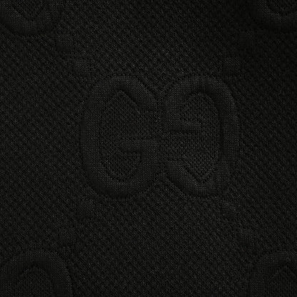 Gucci Black Heavyweight Hooded Full-Zip Jacket with Shoulder Heritage Stripe