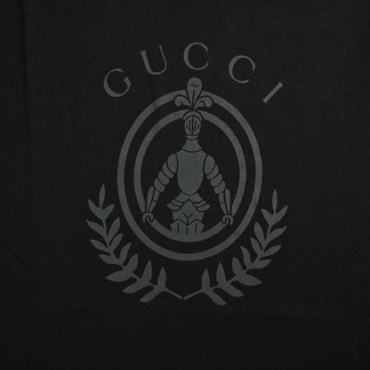 Gucci Black Tonal Knight Crest Graphic Tee