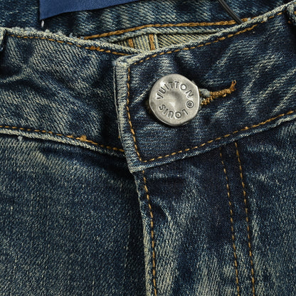 Louis Vuitton Tonal Monogram Slim Jeans — Deep Vintage Wash