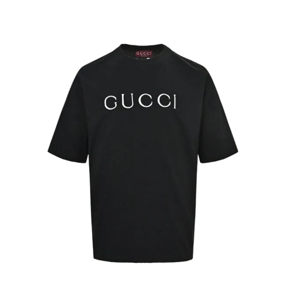 Gucci Black Serif Wordmark Tee