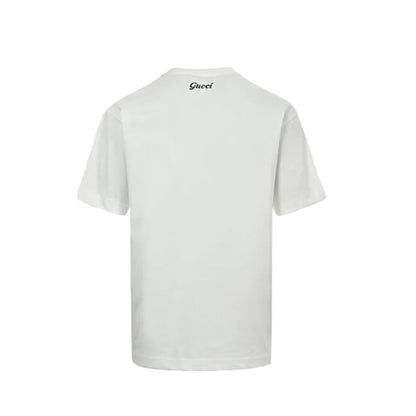 Gucci White Serif Wordmark Tee