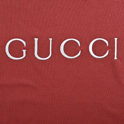 Gucci Brick Red Serif Wordmark Tee