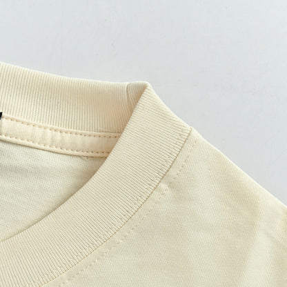 Gucci Cream Embroidered Circle-Crest Tee